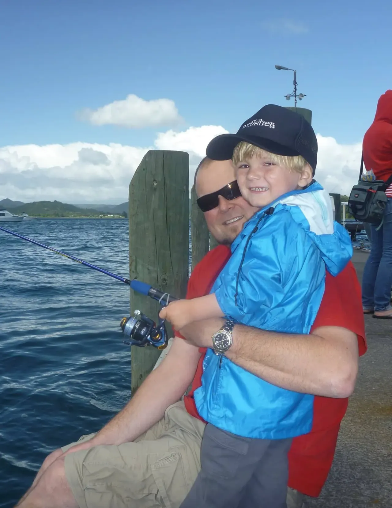 Derrick with son Oscar
