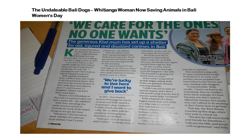 From Whitianga to Saving Animals in Bali photo