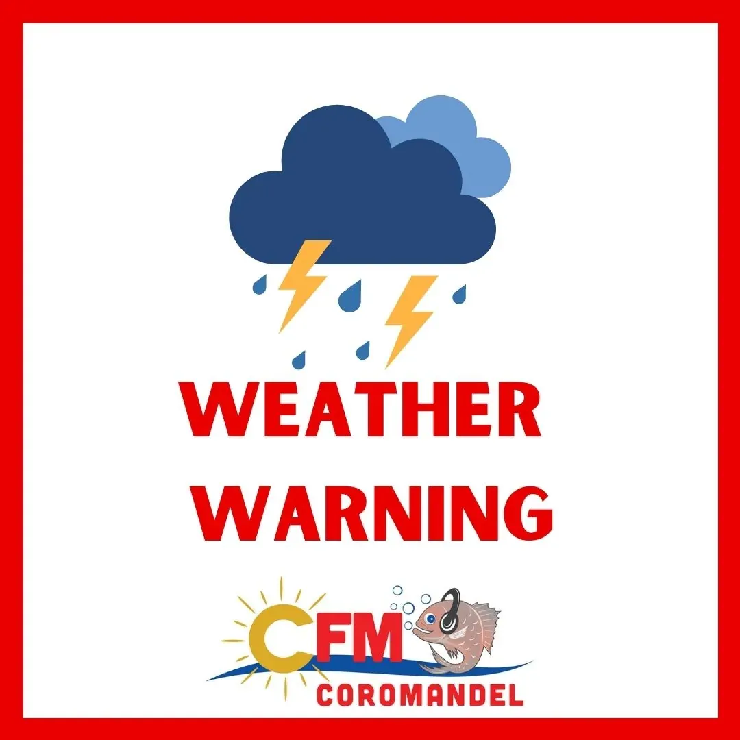 COROMANDEL ON ORANGE RAIN WARNING FROM 6PM TUEDAY EVENING photo