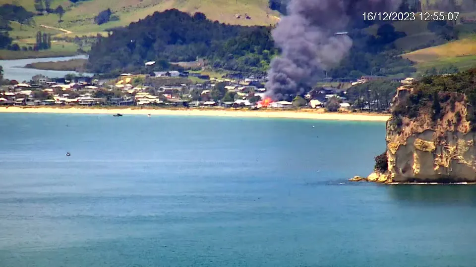 Several Coromandel Fire Brigades Fight Cook Beach Property Fire photo