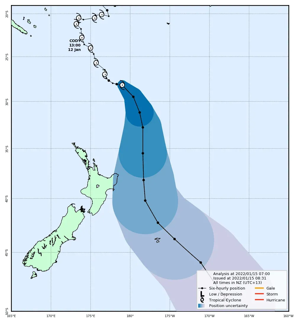 Cyclone Cody to pass Coromandel well to the east but will still have an impact photo